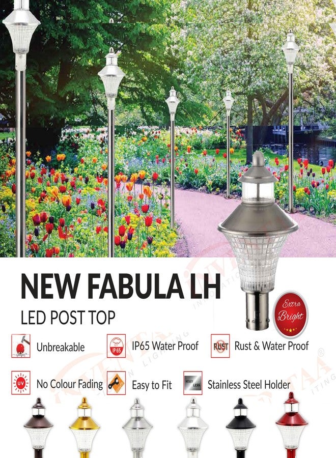 INVENTAA New FABULA LH Gate Light for Home Gate Waterproof (Matt Black) IP65 Unbreakable SS Finish Outdoor Gate Lights for Garden | Gate Lamps for Outdoor Home Waterproof (Set of 2) - Image 2